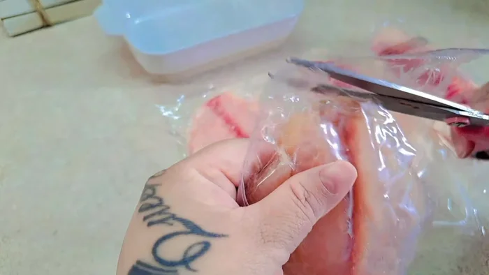 Pat the tilapia fillets dry.