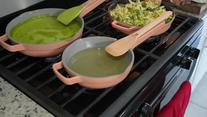 Lightly fry tortillas in a small pan for 10-15 seconds.