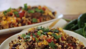 Easy Mexican Ground Beef Rice Skillet Recipe