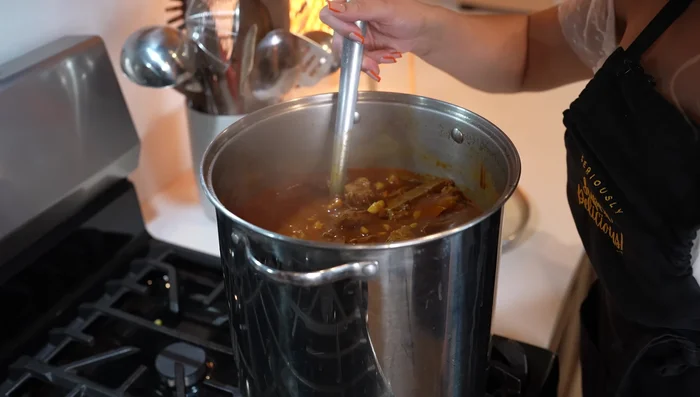 Remove bay leaves. The hominy should be soft.