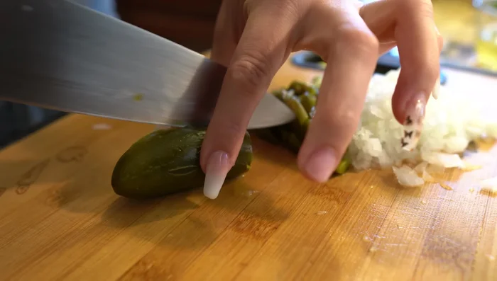 Shred the cooled chicken.
