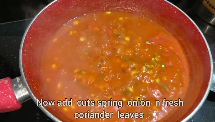 Simmer for about 6 minutes. Garnish with cilantro before serving.
