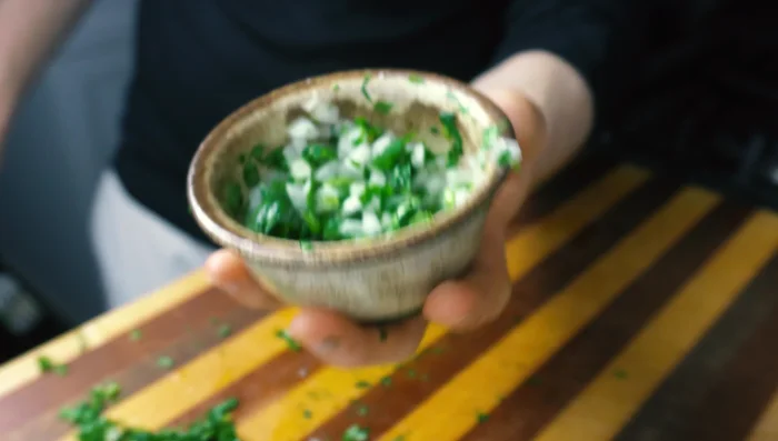 Toast the tortillas with a dash of oil.