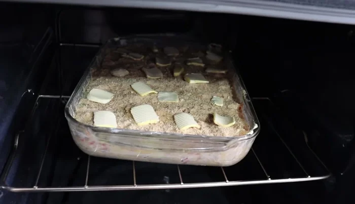 Bake at 200°C (approximately 30-45 minutes) or air fry until golden brown and set (449.8)