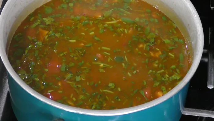 Add cilantro, cover, and let it simmer for a few minutes to release flavors.