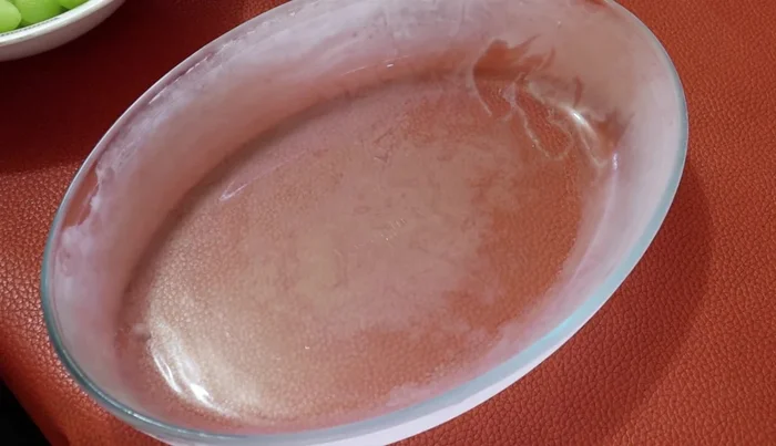 Place the refractory dish in the freezer for at least 5 minutes.