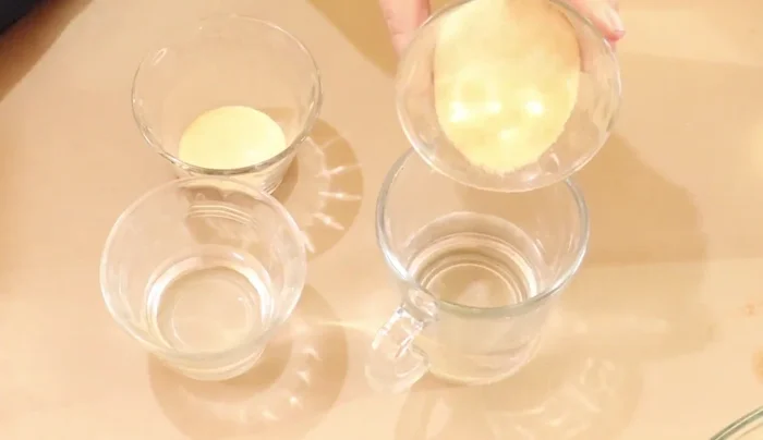 Prepare gelatin: Sprinkle gelatin in water and let it bloom.
