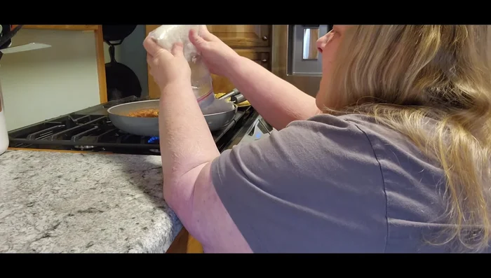 While the taco bites and salsa mixture are cooking, prepare the rice and beans. Heat the Easy Mexican Rice and Beans according to package directions. Add the frozen rice and bean mix and stir in.