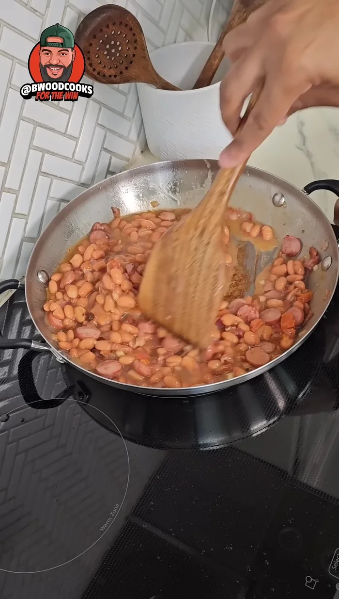Add canned pinto beans (with or without juice).