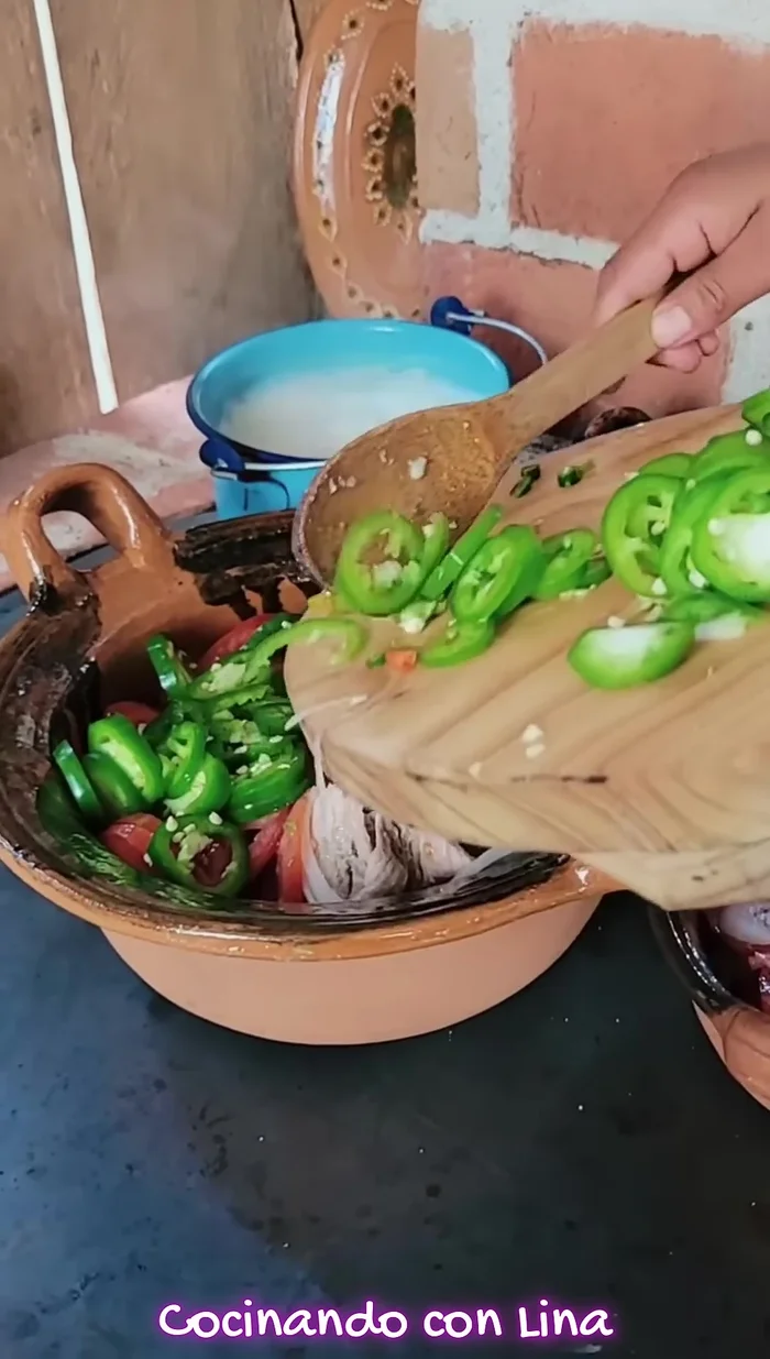 Add the chili peppers.