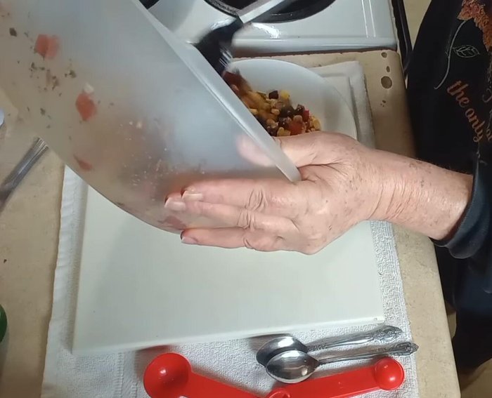 Transfer the salad to a serving dish.