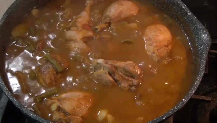 Cover and cook over medium heat for twenty minutes, or until chicken is tender.
