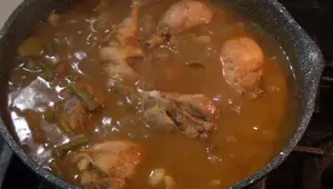 Delicious Chicken Stew with Cactus in Tatemada Sauce