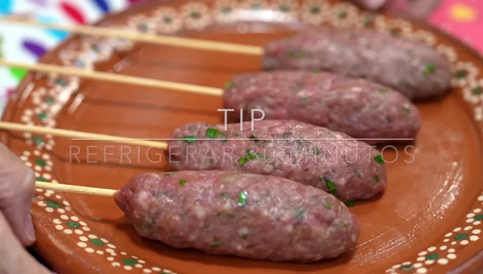 Refrigerate the skewers for at least 30 minutes.