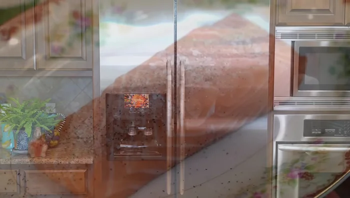 Heat a pan with very hot oil. Place the salmon skin-side down, immediately lower the heat to medium-low.