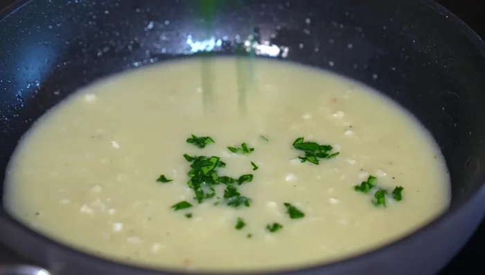 Stir in chopped parsley (or cilantro).