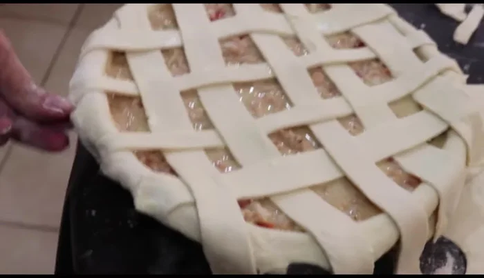Egg wash: Beat an egg and brush it over the pastry (712.24).