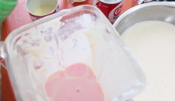 Add yogurt and the remaining condensed milk to the blended mixture. Blend again. (130.44)