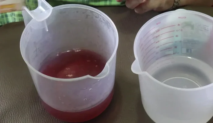 Prepare the gelatins: Dissolve each flavored gelatin in a cup of boiling water. Dissolve unflavored gelatin in 1/2 cup of room temperature water, let it rest to hydrate.