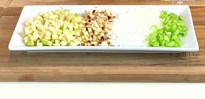 Reserve the chopped apples, onion, and celery. (165.05)