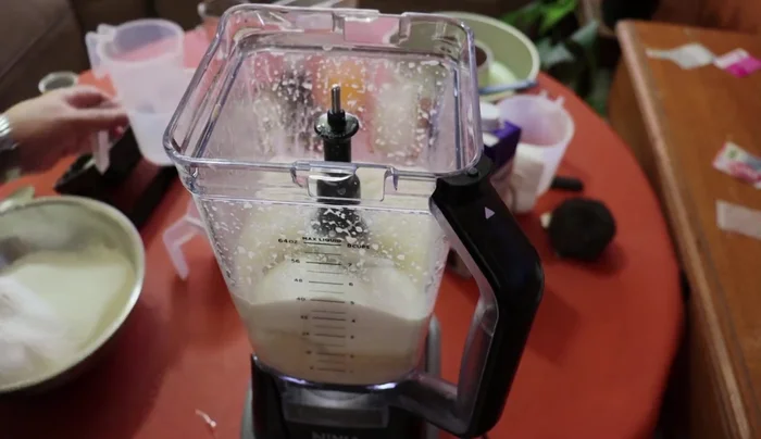 Add sugar to the dry ingredients.