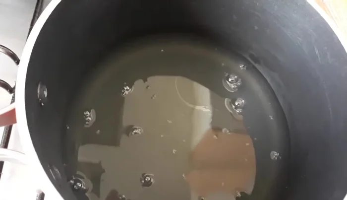 Boil the syrup from the canned fruits.