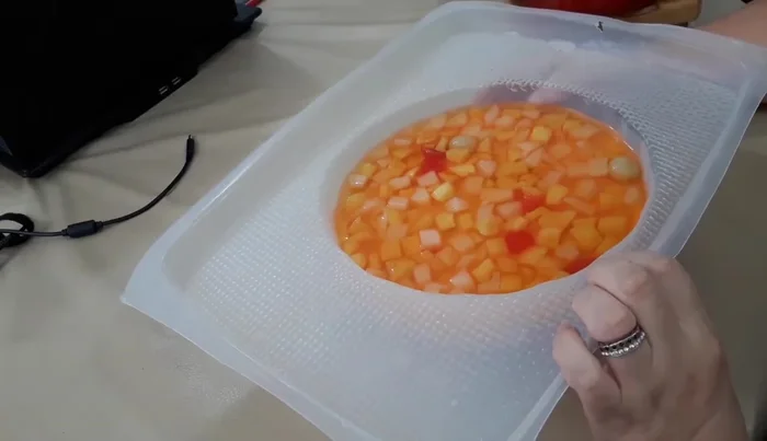 Remove the gelatin from the freezer once it is completely set.