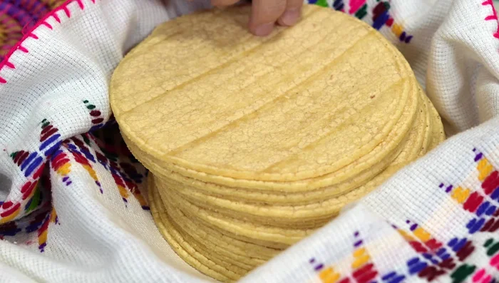 Warm corn tortillas.