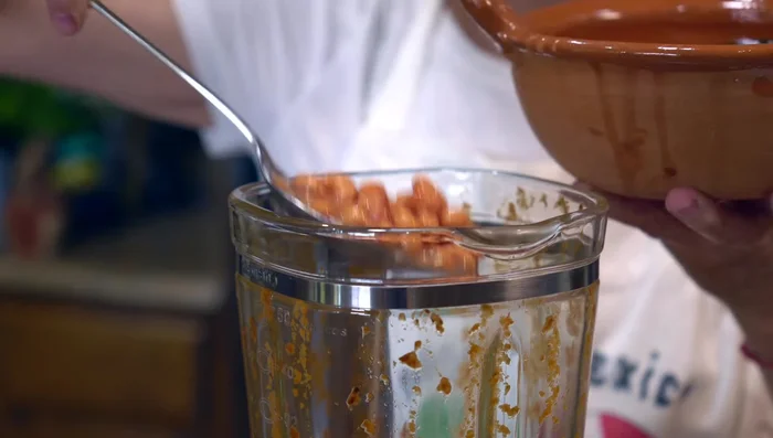 Blend the beans separately.
