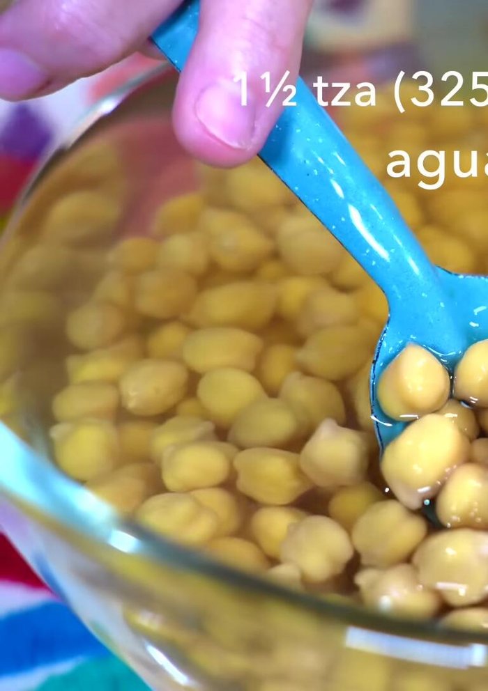 Soak dried chickpeas overnight. Drain and rinse.
