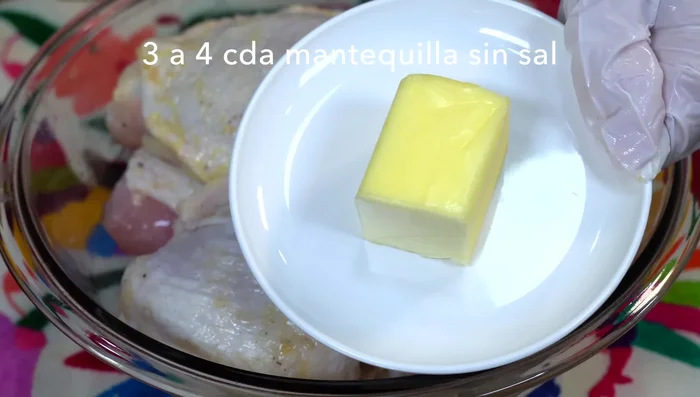 Add butter: Spread room temperature butter over and under the skin of the chicken thighs for added flavor.