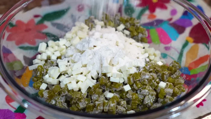 Incorporate the remaining flour and stir well.
