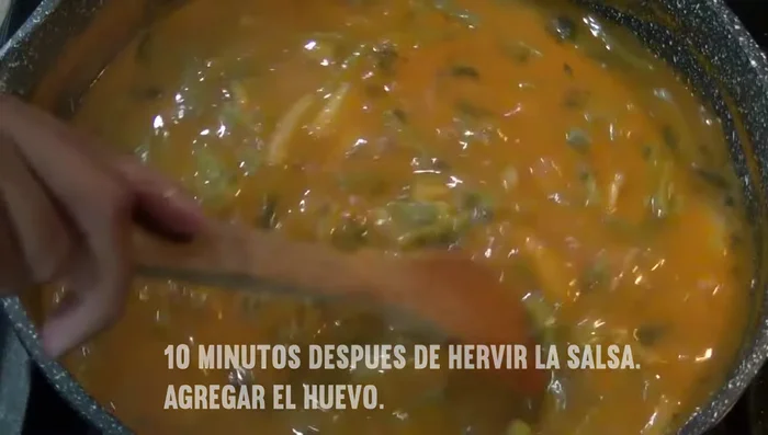 Let the sauce simmer for about 10 minutes.