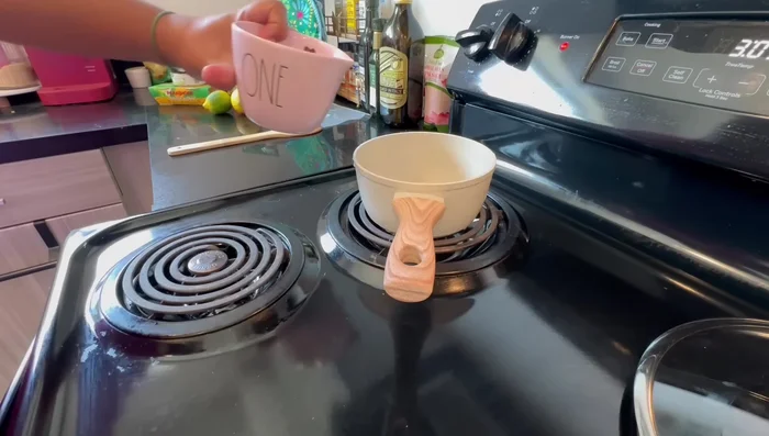 Prepare the rice. In a pot, combine 2 cups of water, a little olive oil, and a pinch of salt. Add the Spanish rice according to package instructions. Bring to a boil, then reduce heat and simmer, covered, for 7 minutes. (Start at 82.72)