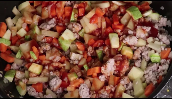 Add 1 cup of water and granulated broth. Let it boil until all vegetables are cooked (approximately 15 minutes).