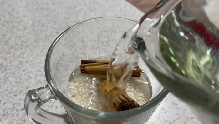 Blend the soaked rice mixture with a little more water.