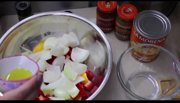 Toss the chopped vegetables with the remaining olive oil, salt, and pepper.