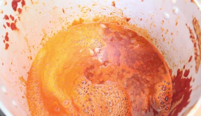 Add seafood: Add fish (heads and bones first, then fillets), bay leaf, thyme, marjoram, and dried shrimp. Simmer for 15 minutes.