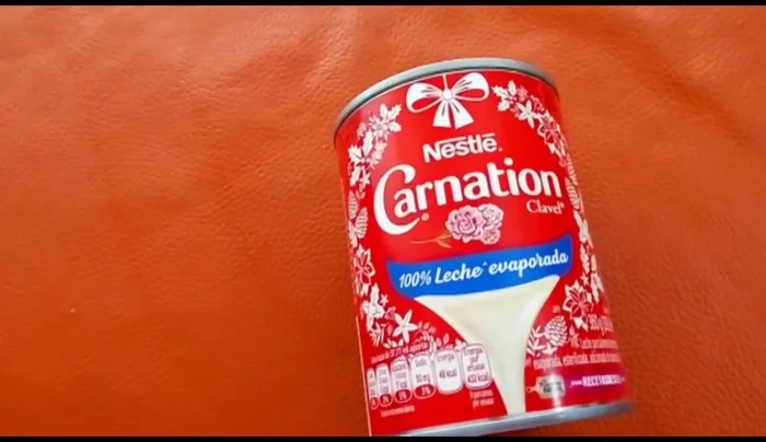 Freeze evaporated milk for 1.5-2 hours.