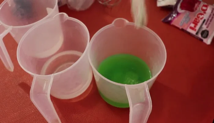 Prepare the Lime Gelatin: Dissolve the lime gelatin in 1 cup of boiling water. Let it rest for 10 minutes. Add 2 cups of cold water from the freezer (to speed up cooling).