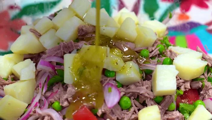 Add the diced potato and mix thoroughly.