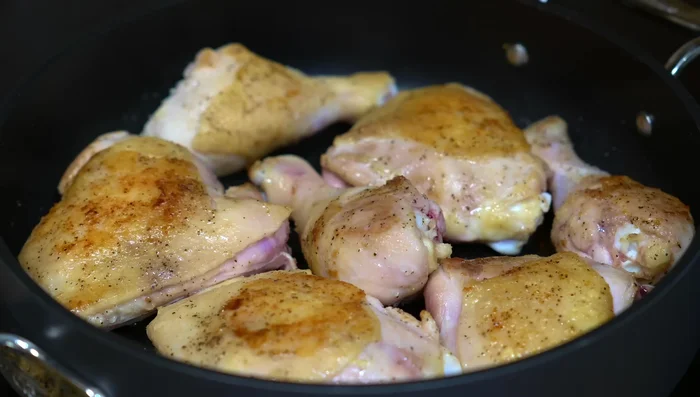 Remove excess fat from the pan, add the molcajete spice mixture, and sauté for a few minutes.