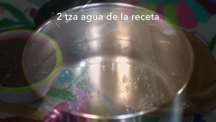 Prepare coffee water: Boil water with a cinnamon stick.