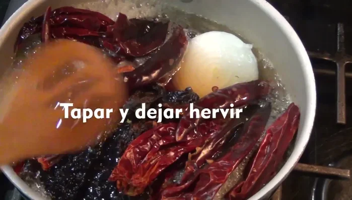 Simultaneously, simmer the onion in a separate pot.