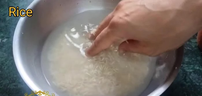 Boil the rice until it's about 90% cooked.