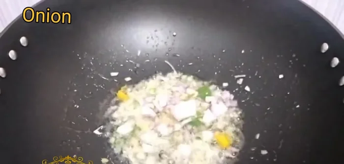 Add chopped onions and sauté until softened.