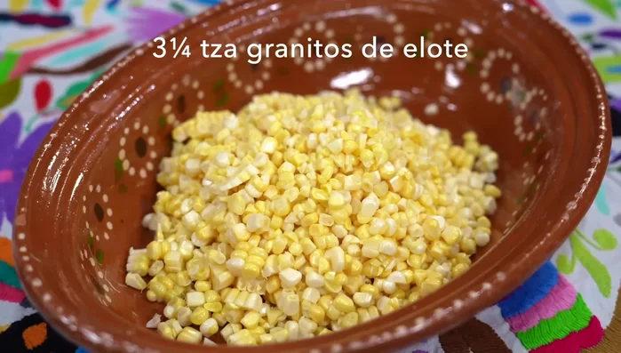 Shell the corn cobs and cut into smaller pieces. You'll need 3 1/4 cups of corn kernels.