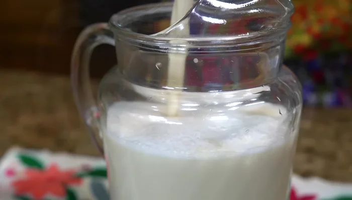 Add the blended mixture to a pitcher, add ice, and serve.