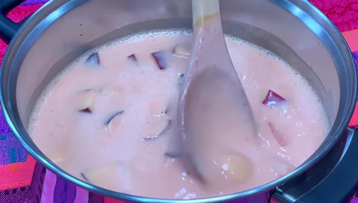 Add water and adjust sugar if needed.