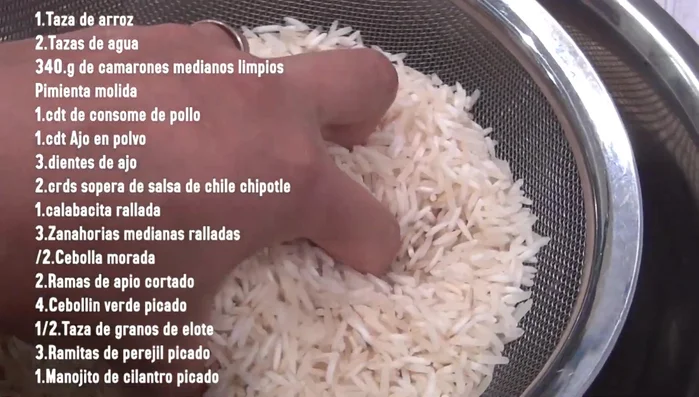 Rinse the rice and drain well in a colander. This is very important.